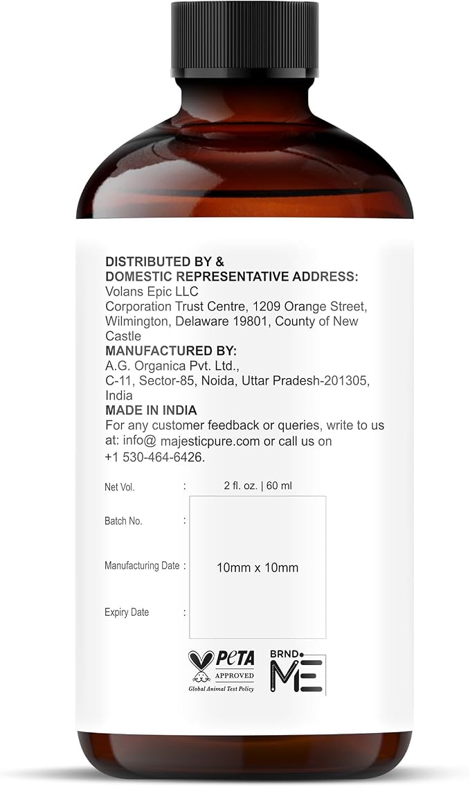 Majestic Pure Essential Oil with Glass Dropper - 100% Pure and Natural - Essential Oils for Diffuser, Aromatherapy, Soap and Candle Making, Coconut Vanilla Essential Oil, Coconut Vanilla Oil, 2 Fl Oz