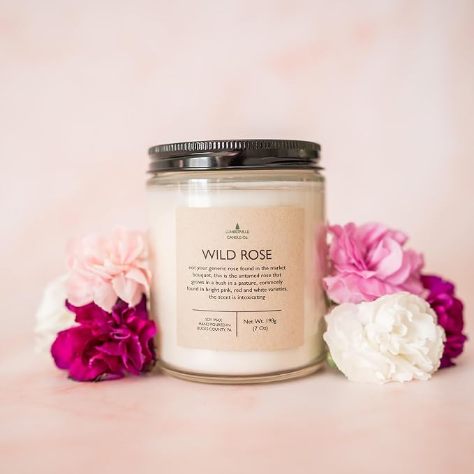 Handmade | Soy Candle (Wild Rose, 8 oz.)