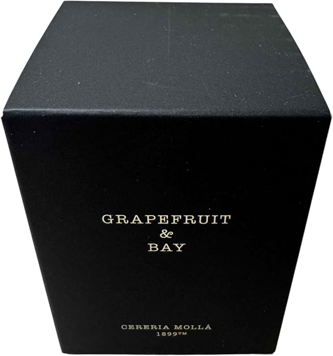 Cereria Molla Scented Candle Travel Size 2.4 oz - Luxury Home Fragrances - Handmade EU (Grapefruit & Bay)