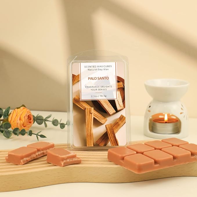 SCENTORINI Wax Melts, Summer Scents Wax Cubes, Palo Santo Scent Wax Melts Strong Scent, Soy Scented Wax Melts for Warmer, 2 x 2.5 oz