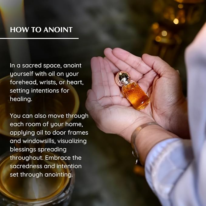 Frankincense & Myrrh Anointing Oil 9ml (0.3 fl oz.) | Blessings from The Holy Lands | Blessed from Jerusalem with Biblical Spices | Christian Gifts | Holy Oil for Prayer and Protection