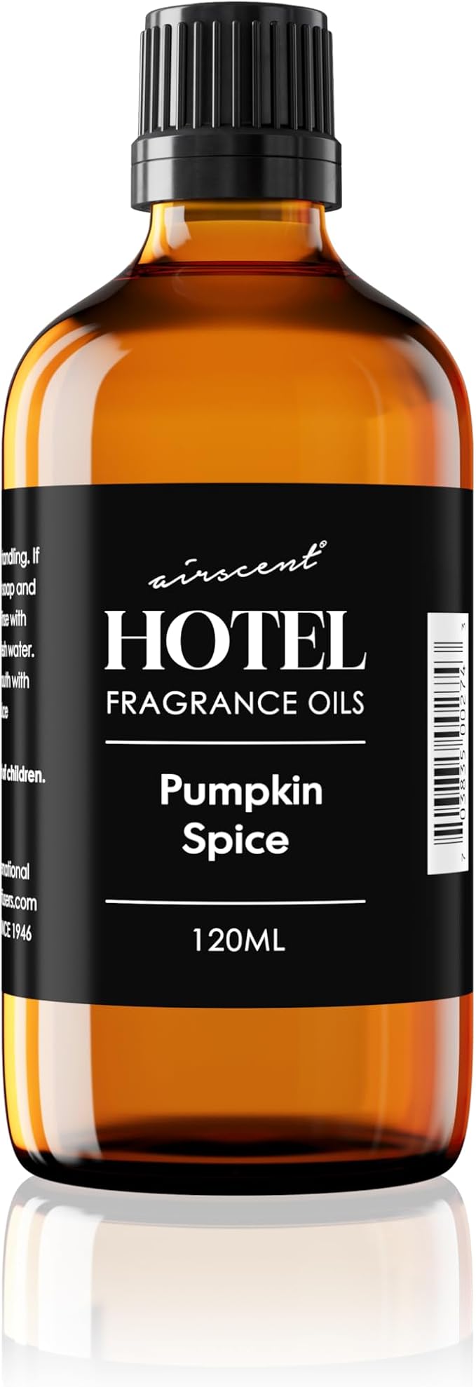 AirScent Pumpkin Spice Diffuser Oil - Pumpkin Spice Fragrance Oil Blend for Ultrasonic and Waterless Diffusers and Crafting - 120 mL, 4 fl oz Glass Bottle with Dropper Cap - Fall Scents