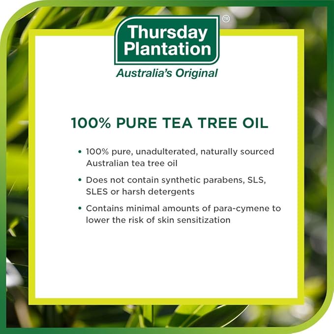 Thursday Plantation Australian Tea Tree Oil, Naturally Sourced Oil, Cleanses and Purifies, 0.85 fl oz