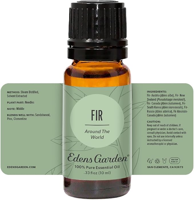 Edens Garden Fir Around The World Essential Oil- 100% Pure Premium Grade, Undiluted, Natural, Therapeutic, Aromatherapy, The Best for Diffuser, Skin, Candle, Laundry 10 ml (.33 fl oz)