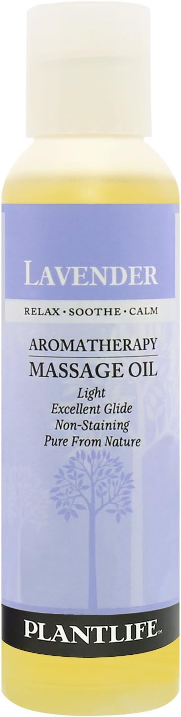 Plantlife Lavender Massage Oil - Absorbs Deeply into The Skin and is Circulated Throughout, Providing Optimum Benefit to The Mind and Body - Made in California 4 oz