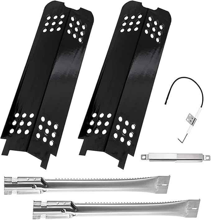 Grill Parts for Charbroil Classic 280 2-Burner Grill 463672817, 463672717, 463613717, 463647018, G320-0200-W1, G215-0203-W, Grill Burner & Heat Plates Kit for Charbroil Classic Replacement Parts