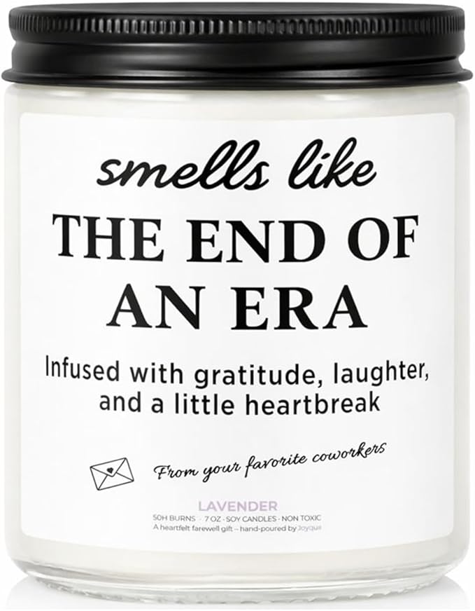 Retirement Gift for Woman – Unique & Heartfelt Retirement Gifts for Men – Lavender Memorable Farewell Gifts for Coworkers, Present for Boss, Friend, Office Goodbye Party by Joyqua, White