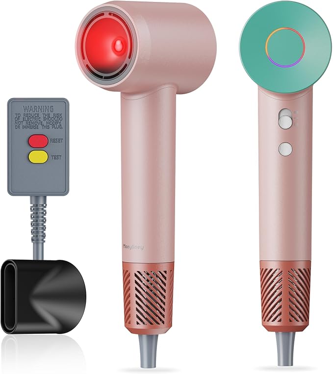 Hair Dryer,1400W High-Speed Ionic Dryer Low Noise Thermo-Control Hair-Dryer with Magnetic Nozzle,Fast Drying 2 Speeds & 4 Temps Hairdryer for Home Travel for Women and Men