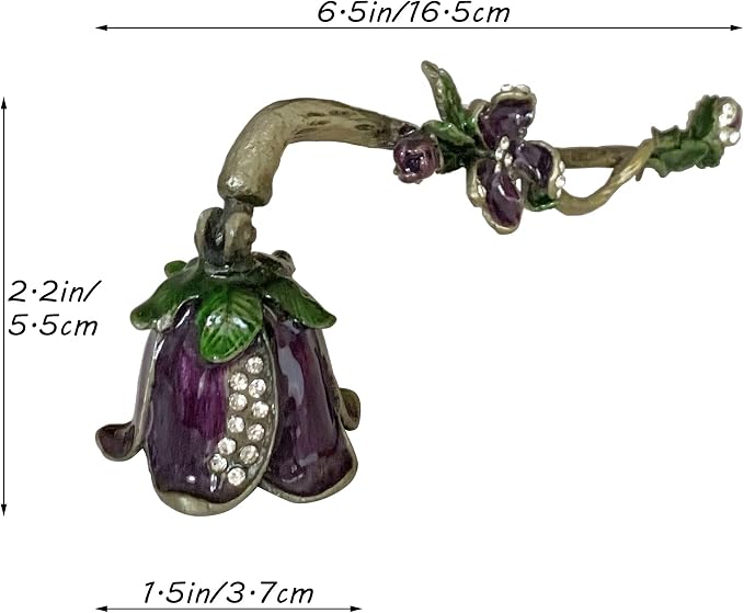 Candle Snuffer, Unique Candle Extinguisher Snuffer, Decorative Candle Extinguisher Metal Candle Tool (Purple)