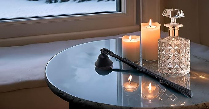 Candle Snuffer Extinguisher with Long Handle Branch Shape - for Putting Out Candle Flame,Black Candle Snuffers Accessory for Candle Lovers
