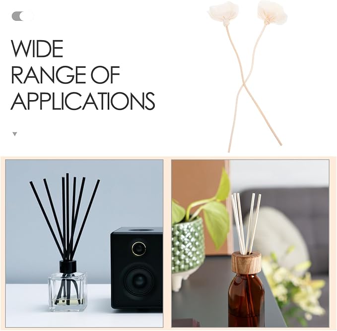 2pcs Reed Diffuser Flowers Home Aroma Diffuser with Rattan Sticks Dried Floral Fragrance for Living Room Decor and Relaxation