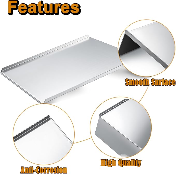 BCA777 TFB38TCA Drip Pan Grill Replacement Parts for Traeger Ridgeland 572 Renegade Pro Heartland Lonestar 20 Pro 20 Drip Tray TFB38TOD TFB52QPB TFB52PUD TFB57QCE TFB52QCC Grease Drain Pan Heat Baffle