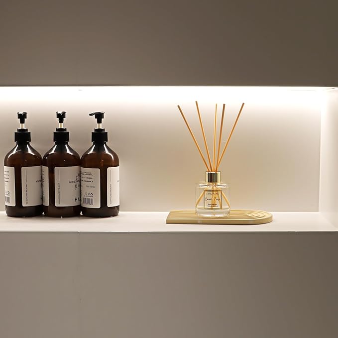 100ml Scent Diffuser with 6 Fiber Sticks, 3.5 oz Reed Diffuser Set Aromatherapy Fragrance Diffusers Air Fresheners for Home Bedroom Bathroom (Coconut)