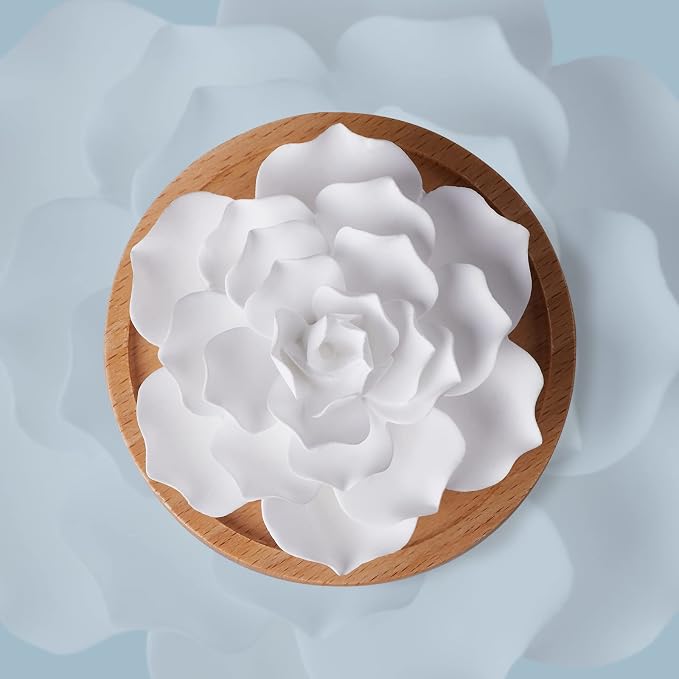 Passive Essential Oil Diffuser,Aromatherapy Passive Mini Ceramic Essential Oil Small Diffuser for Desk Office Home Gift (Roses)