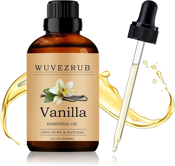 Vanilla Essential Oil 60ML - 100% Pure and Natural Oils for Aromatherapy Diffuser - 2 Fl Oz/Vanilla