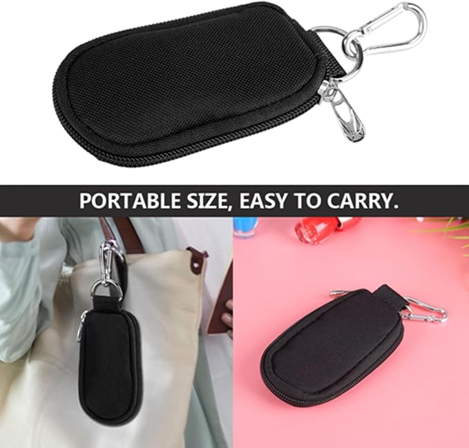 10 Bottles Essential Oil Travel Case, Fits 2ml Roller Bottles, Essential Oils Organizer Bag, Portable Mini Essentials Oil Key Chain Carrying Case (Excluding Bottle)