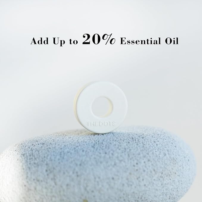 THEDOTS 8 Pack Amber Moss Scent Refills, Natural Essential Oil Infused Pads, Aromatherapy Solid Car Freshener Tablet (Clip Not Included)