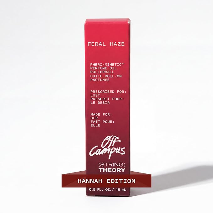STRING THEORY x Off Campus - Hannah - Women's Pheromone Roll On Perfume Oil - Spicy & Sweet Vanilla Amber Boozy Gourmand Musk - Dark Rum, Vanilla, Tonka Bean - Lasts 3 Hrs Long - Phero-Mimetic Perfume