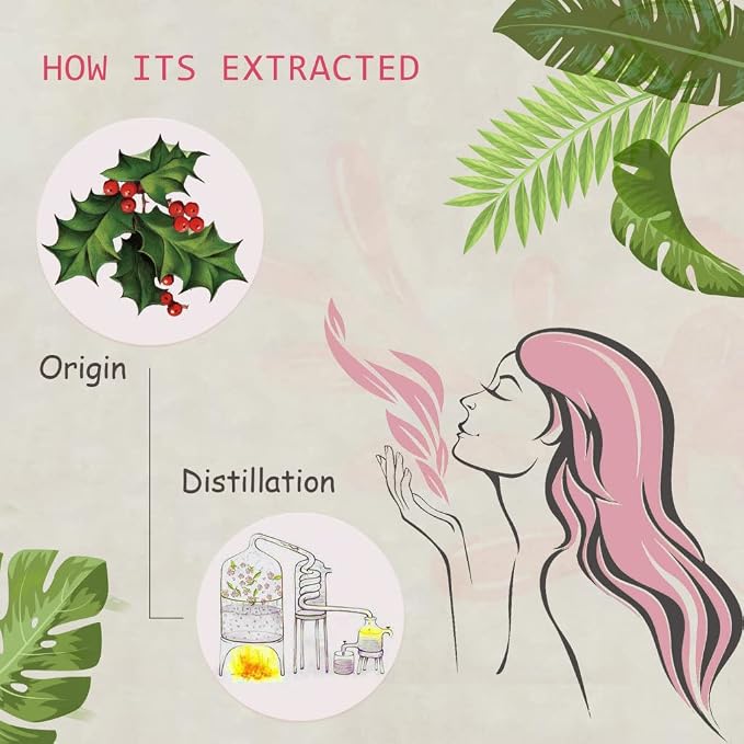 Wintergreen Essential Oil - 100% Pure Organic Natural Plant (Gaultheria procumbens) Wintergreen Oil for Diffuser, Aroma, Spa, Massage, Yoga, Perfume, 0.33oz