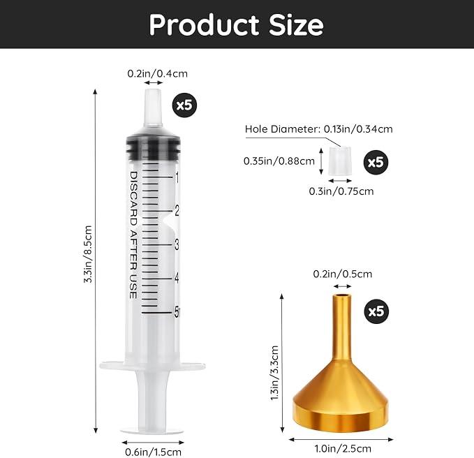 Segbeauty 10pcs Perfume Travel Refill Tools, 5ml Plastic Perfume Extractor Dispenser Refill Tool Transfer Tools Set for Refill Perfume, Large Funnel for Refillable Cologne Perfume Atomizer
