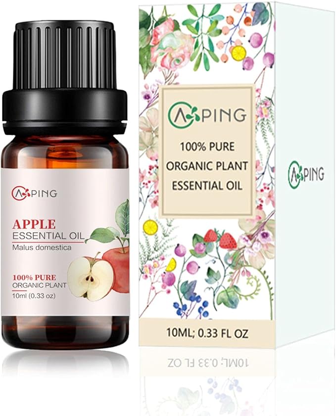 Apple Essential Oil - 100% Pure Organic Natural Plant (Malus domestica) Apple Oil for Diffuser, Aroma, Spa, Massage, Yoga, Perfume, 0.33oz