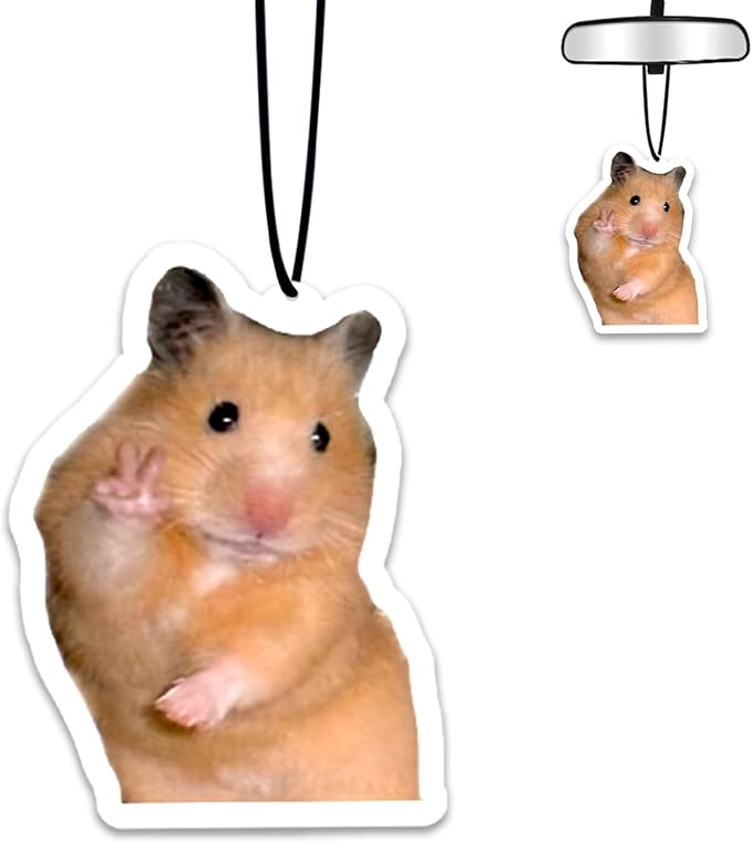1PCS Car Air Fresheners,Yes Hamster Car Air Fresheners for Cute Mirror Freshener Mirror Scented Hanging Cute Car Accessories Decor Interior Home,Fun Hamster Gifts for Women Men Friends Wife