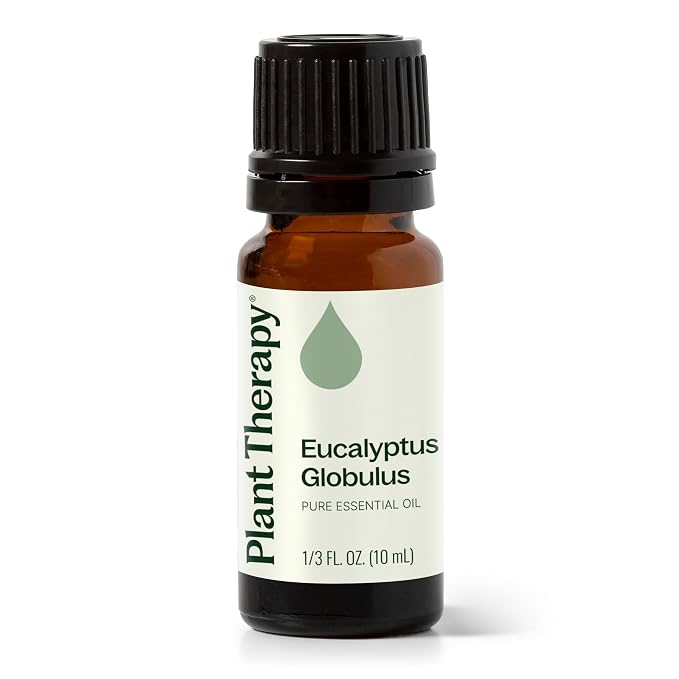 Plant Therapy Eucalyptus Globulus Essential Oil 10 mL (1/3 oz) 100% Pure, Undiluted for Diffuser, Skin, Hair, Aromatherapy DIYs, and Respiratory Support