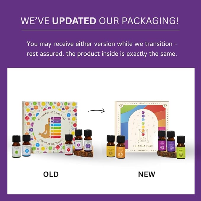 7 Chakra Essential Oil Diffuser Blend Gift Set by Aromafume | 7X 10ml/0.33 fl oz |Aromatherapy Oils for Meditation, Chakra Balance| Yoga & Reiki Gifts| Essential Oil Set for Plexus, Root Chakra
