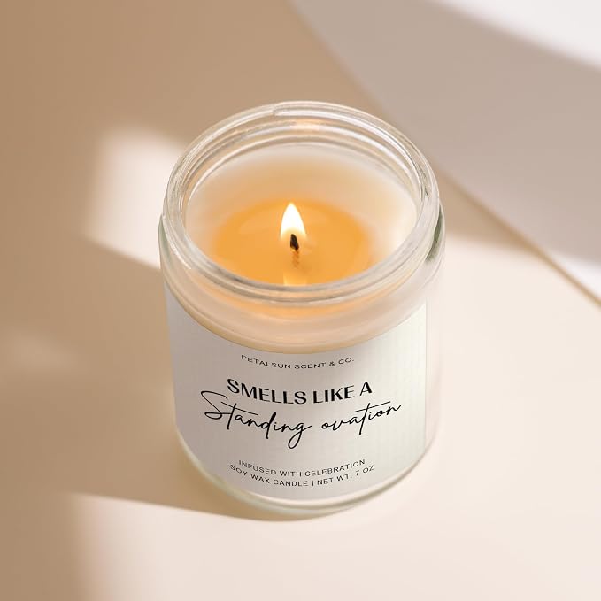 Petalsun Standing Ovation Candle, Funny Theater Gifts, Gifts for Music & Broadway Lovers, Actors, Singers, Dancers, Theater Students, Graduates- Congrats, Graduation, Birthday, Christmas (7oz)