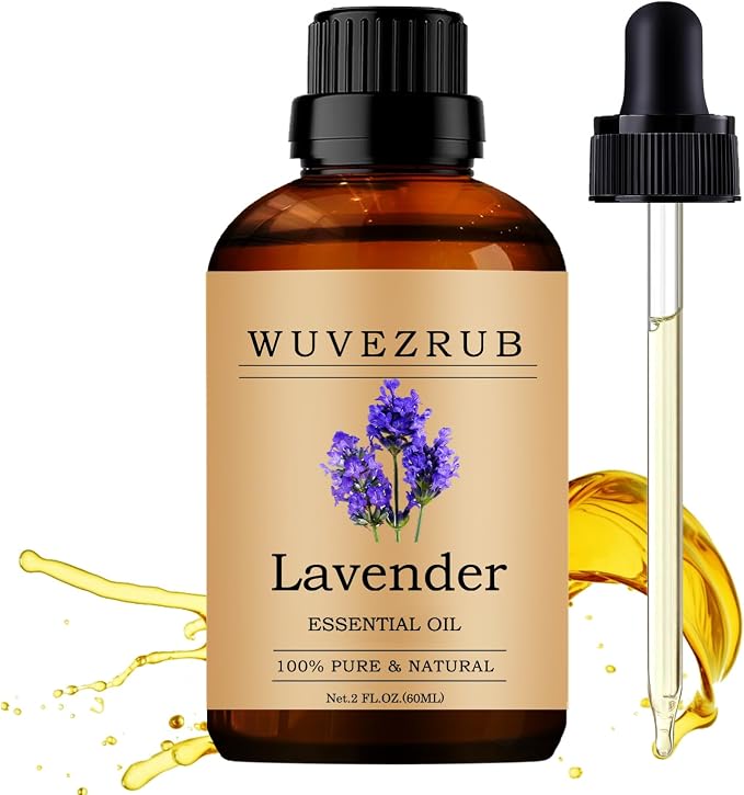 Lavender Essential Oils 60ML, 100% Pure and Natural Essential Oil for Aromatherapy Diffuser - 2 Fl Oz/Lavender