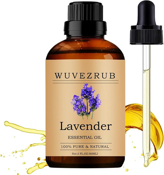 Lavender Essential Oils 60ML, 100% Pure and Natural Essential Oil for Aromatherapy Diffuser - 2 Fl Oz/Lavender