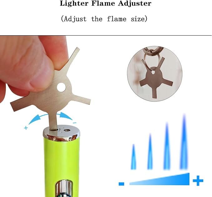 Torch Lighter,Handheld Multifunctional All-in-One Tube Built-in Detachable Windproof Lighter,Outdoor,Indoor,Camping,Candle,Birthday,Lemon Green(2PCS)