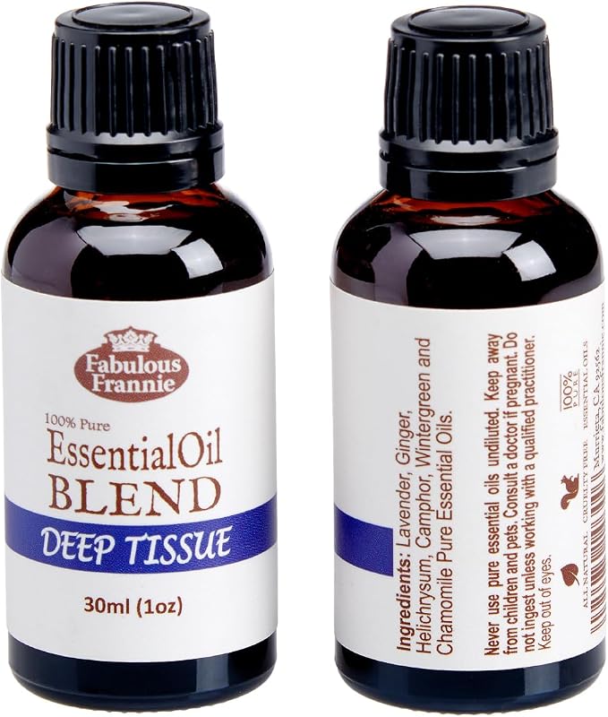 Fabulous Frannie 30ml 100% Pure Essential Oil Blend Deep Tissue Made with Wintergreen, Camphor, Lavender, Ginger, Chamomile & Helichrysum Essential Oils.