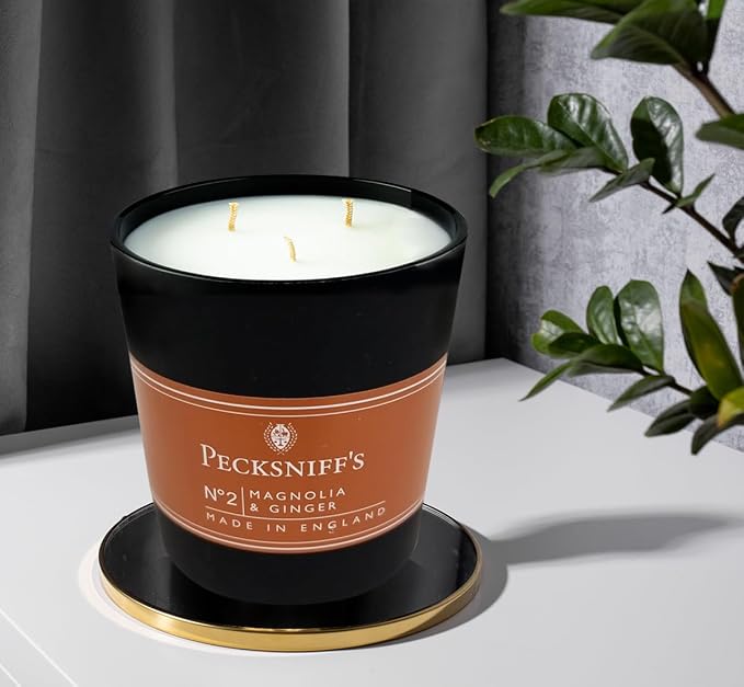 Pecksniff's Magnolia & Ginger Candle | 3 Wicks, 515g /18.16oz