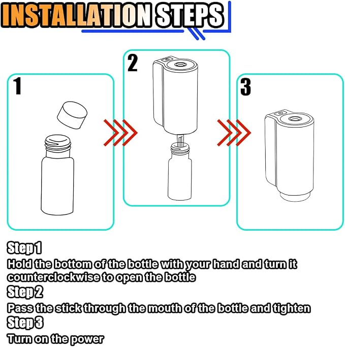 Smart Car Air Freshener Diffuser, Car Air Aroma Diffuser with Three Adjustable Intensity Levels, Rechargeable Intelligent Auto Aroma Diffusers with 3Pcs Empty Bottle (No Essential Oil)