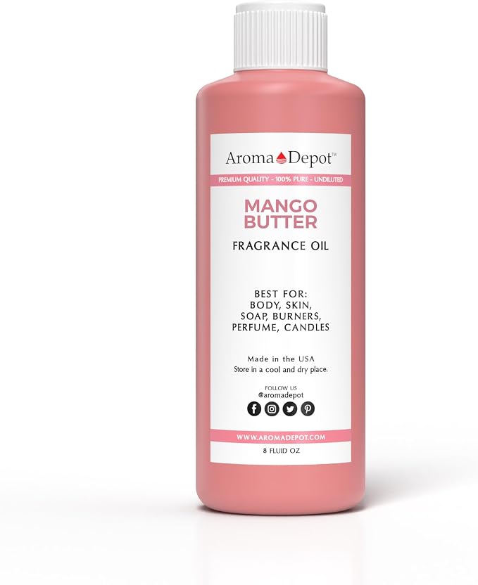 Aroma Depot Mango Butter Perfume/Body Oil (7 Sizes) Our Interpretation, Premium Quality Uncut Fragrance Oil (8 Ounce Plastic Bottle (240ml))