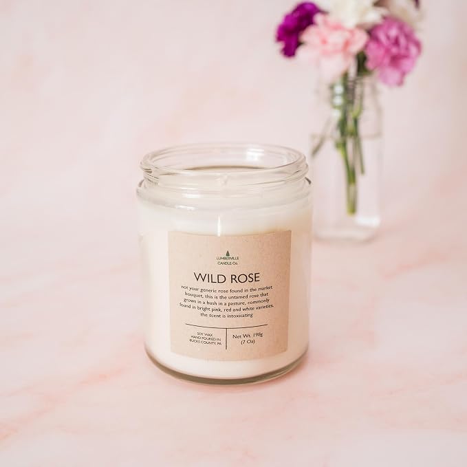Handmade | Soy Candle (Wild Rose, 8 oz.)