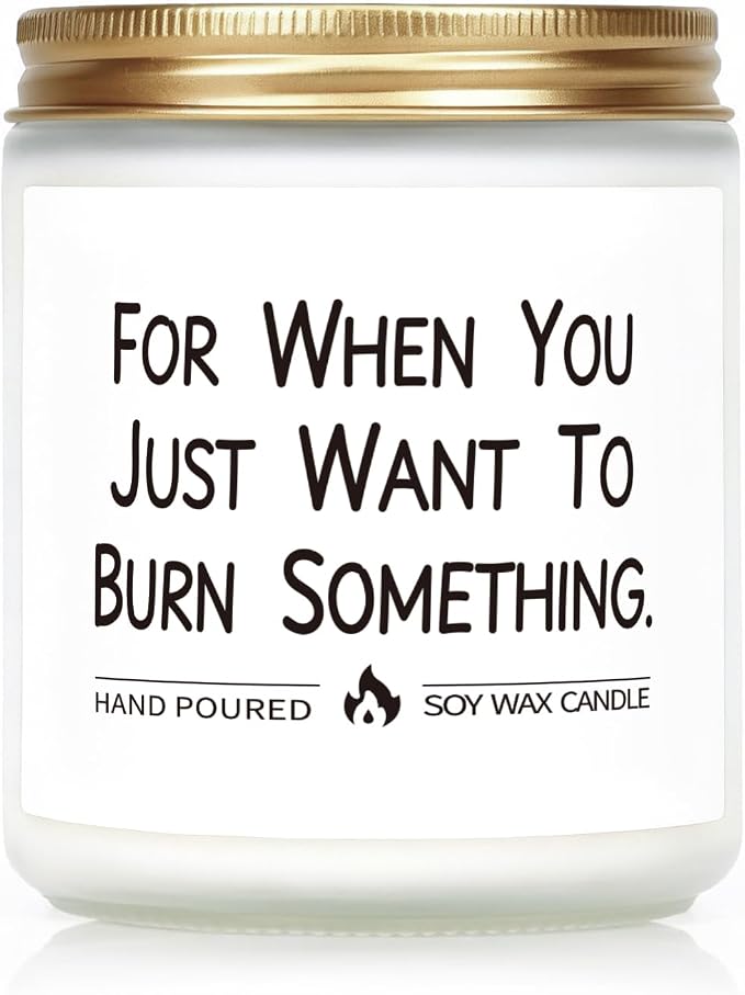 Calming Candle, Relaxation Gifts for Women Men, Funny Calm Down Relaxing Gifts for Friend Coworker Boss Bestie Mom Sister, Relax Gift for Birthday Retirement Graduation, Stress Relief Lavender Candle