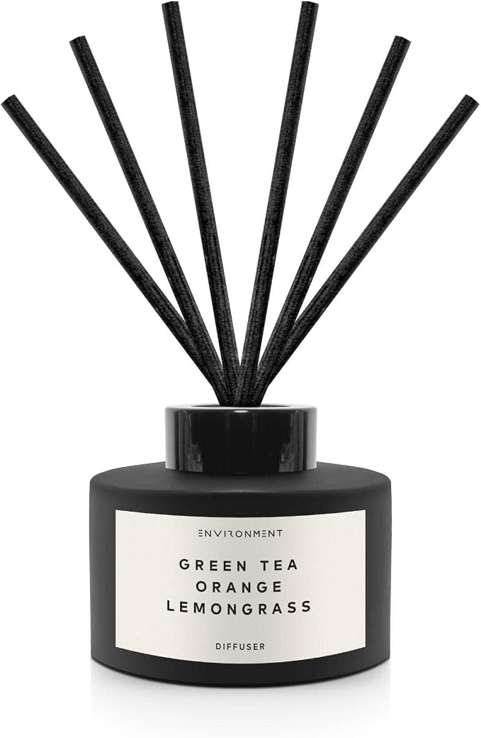 Environment Inspired by 5-Star Resort DBCH Reed Diffuser, 200ml Luxury Scented Aromatherapy (Green Tea | Orange | Lemongrass) Reed Diffusers for Home, Diffusing Oil Fragrance, Home Fragrance Products
