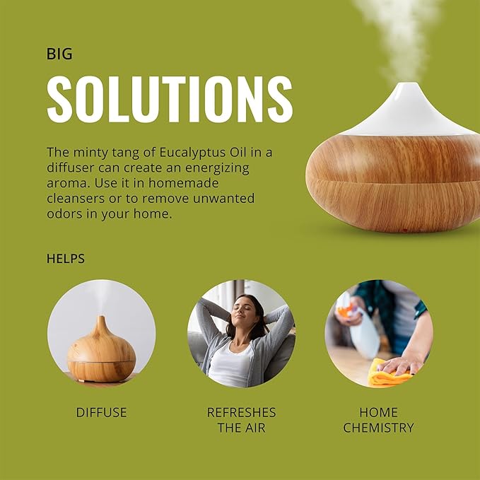 Lab Bulks Essential Oil Eucalyptus Essential Oil 16 oz (473 ml) for Diffusers, Home Care, Candles, Aromatherapy, Candle Making