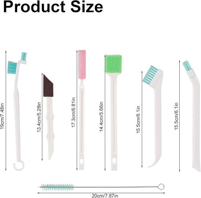 13pcs Humidifier Cleaner Brush Set, Small Detail Cleaning Brushes for Humidifiers Mini Cleaner Kit Tool Accessories for Household Keyboard Tiny Bottles Tiles Tight Spaces