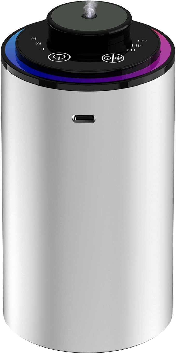 Waterless Essential Oil Diffuser, Portable Aromatherapy Diffuser,3 Countdown Timers & 3 Mist Levels for Home, Room, Car, Office