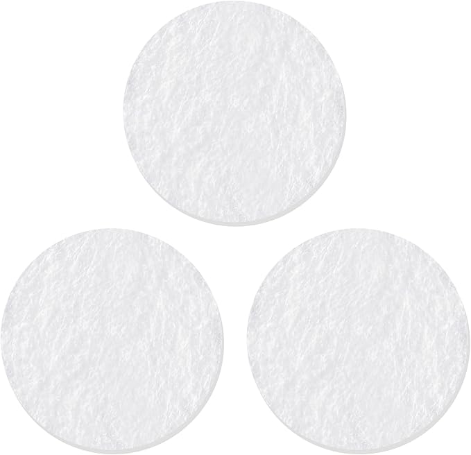 Julie Wang 100PCS 22mm White Round Aromatherapy Refill Pads Humidifier Scent Diffuser Replacement Pads for Essential Oil Locket Necklace Diffuser Felt Pads
