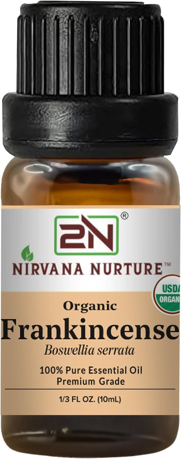 Frankincense Essential Oil, USDA Certified Organic, 100% Pure Undiluted, Aromatherapy Oil for Diffuser, Hair & Skin Care
