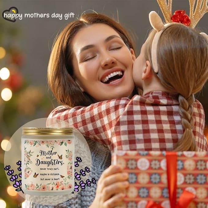 Gifts for Mom from Daughter, Mom Gifts Candle from Daughter, Mother and Daughter Never Truly Apart