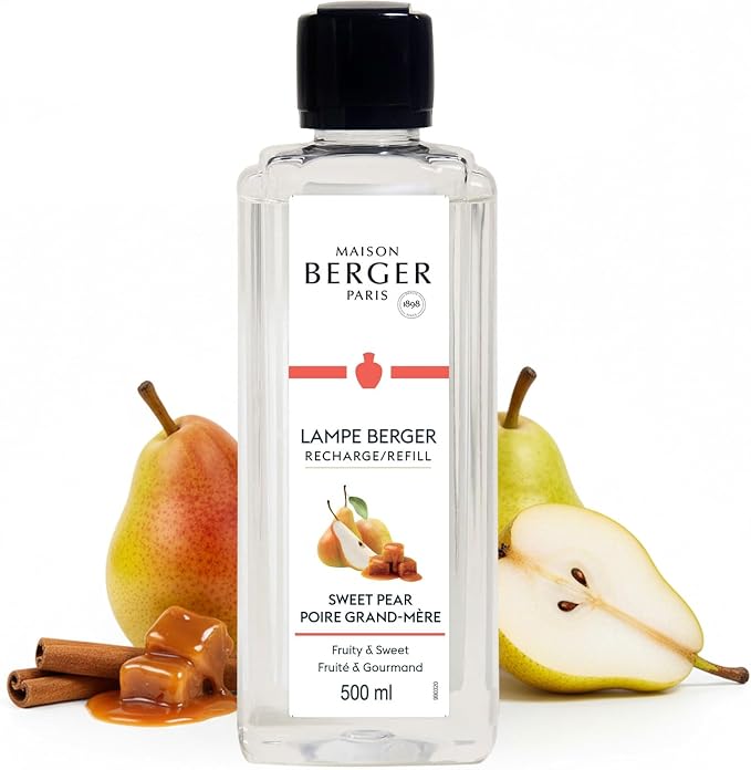 MAISON BERGER Lampe Berger Refill, 500 ml, Sweet Pear | Catalytic Lamp Fragrance Refill, Helps Neutralize Odors, ~80 h Fragrance Diffusion, Made in France