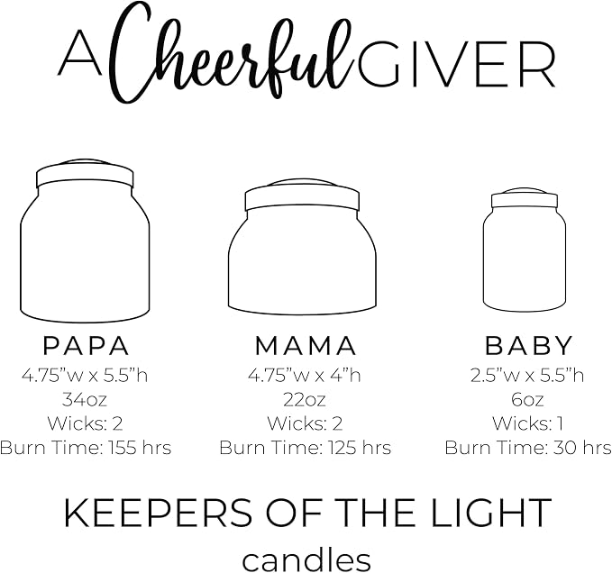 A Cheerful Giver - Praline Caramel Sticky Buns - 34oz Papa Scented Candle Jar - Keepers of the Light - 155 Hours of Burn Time, Candles Gifts for Women