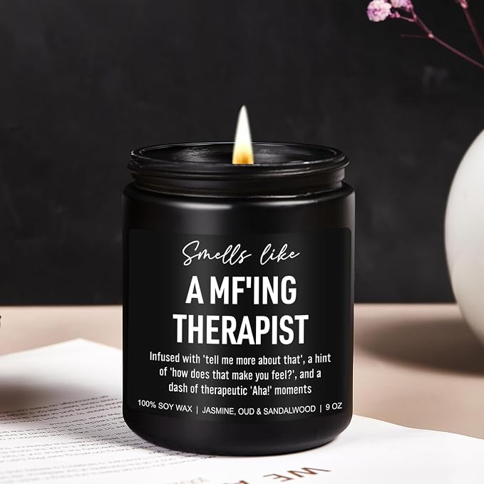 Younift Funny Scented Candle, Therapist Gifts, Therapy Office Decor & Must Haves, Occupational Therapy Gifts, Mental Health, Psychology Graduation, Therapist Appreciation Presents, Psychologist