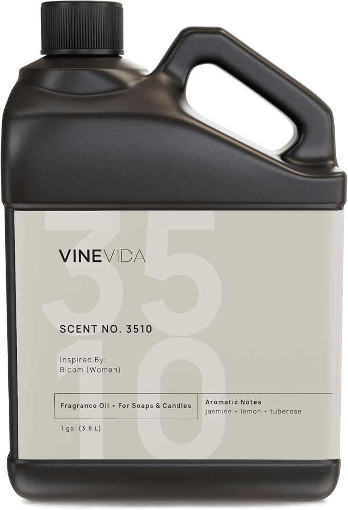 VINEVIDA Scent NO. 3510 Fragrance Oil - 1 Gallon (8lbs) - Inspired by: Bloom (Women) Fragrance Oil for Candle Making - Made in USA Candle Scents Scents for Soap Making
