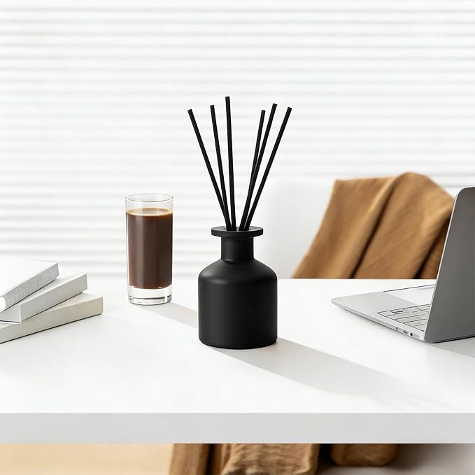 Reed Diffuser Set,Eucalyptus Home Fragrance,100ml(3.38fl.oz) with 6 Reed Sticks,for Living Room,Bedroom,Bathroom,Modern Home Decor Essential
